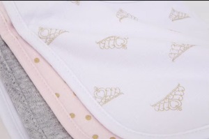 Infant Toddler Soft Bibs for Boy Girl 100% Cotton with Hook <strong>Loop</strong> Fastener <strong>Button</strong> <strong>Closure</strong> for Dinner Food Feeding Adult Starter - Product Image 5