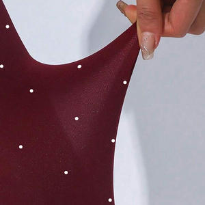 थोक लक्जरी बर्गंडी लाल लड़की के फैशन स्टॉकिंग प्लस आकार लेगिंग के साथ आकार लेगिंग - Product Image 4