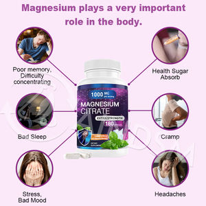 Vente en Gros Capsules de Citrate de Magnésium Personnalisables Relaxation Musculaire & Soulagement des Crampes Soutien Immunitaire Capsules Adultes Végétaliens Naturels - Product Image 3