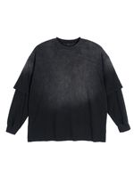 T-shirt Homme Grande Taille à Manches Longues Col Rond 100% Coton Éponge Ourlet Côtelé Respirant Streetwear OEM