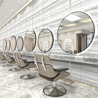 Miroir intelligent à écran tactile rond, mural, avec éclairage LED, taille sur mesure pour les occasions de mariage