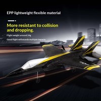Avion télécommandé en mousse RC, avion de chasse F35 en EVA, planeur électrique 2,4 GHz à double moteur 4 canaux avec gyroscope, jouet UAV