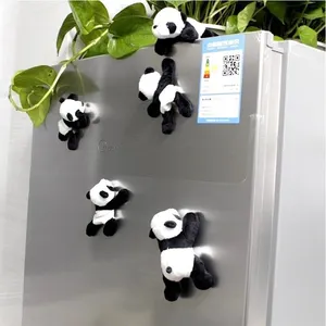 2024 Wholesale Cheaper Price Plush Panda /Giraffe/Turtle /Pig /Rabbit Magnetic Mini Plush Fridge Magnet Animal Toys