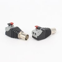 Offres Spéciales CCTV BNC Vidéo Jack Plug Adaptateur 2 Broches Push Type BNC Femelle Connecteur