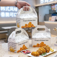 Emballage alimentaire biodégradable personnalisé pour restaurant, boîte à emporter en carton pour poulet frit