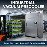 Hydro Precooler Machine voor fruitkoeling, roestvrij staal SUS304, 220V/380V, industrieel ontwerp voor koude opslag, PLC-besturing