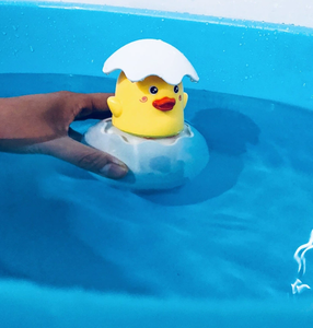 2025 fábrica al por mayor juguetes de baño de agua flotante dibujos animados pato pingüino búho huevo plástico aspersión animales para la hora del baño del bebé - Product Image 2
