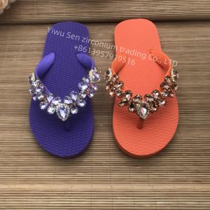 Più recente vendita calda infradito <span class=keywords><strong>con</strong></span> strass A catena di cristallo bling antiscivolo all'ingrosso spiaggia estate infradito pantofole da donna - Product Image 4