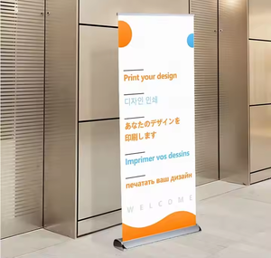 Khuyến mãi triển lãm nhôm có thể thu vào rollup đứng xách tay kéo hiển thị <span class=keywords><strong>Roll</strong></span>-up Banner 80x200 in loại cho quảng cáo - Product Image 4