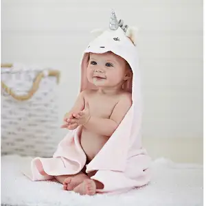 Fast Delivery Cotton Terry Animal Shape Baby Bathrobe New Style Kids Hooded Bath Towel