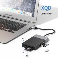 Adaptateur de lecteur de carte 6 en 1 avec 2 ports USB 3.0 et prise en charge XD, y compris SD, TF, CF, XQD