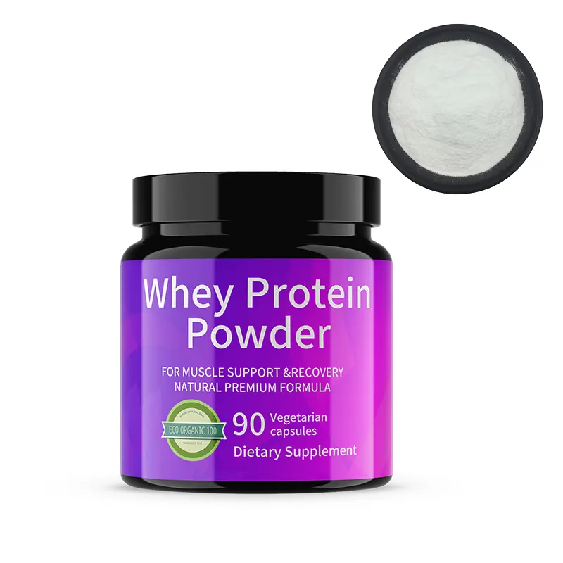 بروتين مصل الحليب Wpi 90% معزول بروتين Wpc 80% مسحوق بروتين Whey مركّز من العلامة التجارية الخاصة OEM