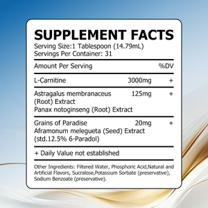 Líquido Oral Adelgazante L-Carnitina 3000MG al por Mayor de Fábrica, Apoya el Metabolismo de Grasas, la Recuperación Muscular y Aumenta la Termogénesis - Product Image 2