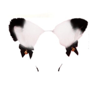 بيسينار آذان القط عصابة رأس وذيل جرس طوق مجموعة أزياء القط للنساء أذني القط الأسود ومجموعة الذيل اكسسوارات تأثيري - Product Image 3