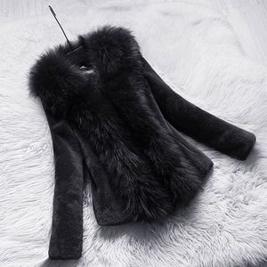 2025 femmes fausse fourrure de renard <span class=keywords><strong>manteau</strong></span> Style coréen court et minceur manches longues pour l'hiver automne/hiver modèle <span class=keywords><strong>manteau</strong></span> - Product Image 5