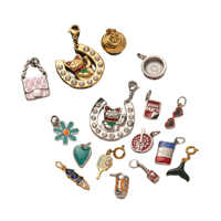 Icônes Quotidiennes Fantaisistes pour Enfants |   Pendentifs en émail en acier inoxydable plaqué or 18 carats PVD, fabrication de bijoux DIY, cadeau |   Fortune