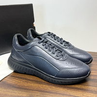 Chaussures de sport décontractées pour hommes en cuir pleine fleur de luxe, semelle antidérapante absorbant les chocs, chaussures de marche quotidiennes de haute qualité pour le travail