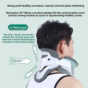 Perilla ajustable de grado médico para cuello <span class=keywords><strong>Cervical</strong></span>, fijador de cuello de elevación de altura, producto de masaje postoperatorio, soporte de tracción para cuello - Product Image 4