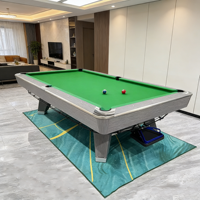 Table de billard professionnelle à 3 coussins en bois massif JuLai JL-13 fabriquée en Chine, avec retour de balles, logo personnalisable, poches en cuir véritable