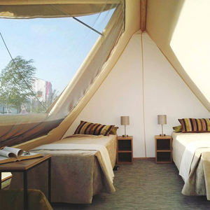 4*4M alto resistente al vento robusto triangolo in acciaio rifugio progettato per il <span class=keywords><strong>campeggio</strong></span> permanente all'aperto in tenda A forma di Hotel - Product Image 4