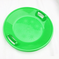 YAMA Luge ronde en plastique écologique pour enfants, toboggan, coulisses, sangle, couleurs personnalisables, logo pour la neige, l'herbe, le ski