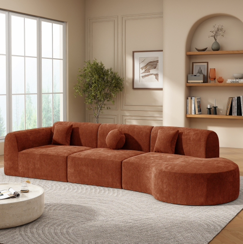 Orange + Mousse + Polyester + 6 places