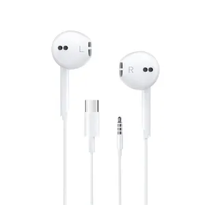 도매 저렴한 3.5mm 유선 이어폰 귀 핸즈프리 이어폰에 상자가있는 헤드폰 Audifonos 아이폰 이어폰 인 이어 1m