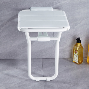 Siège de sécurité pliable pour salle de bain, chaise de douche en alliage d'aluminium blanc, capacité de 250 kg, pour usage en salle de bain pour personnes âgées - Product Image 1