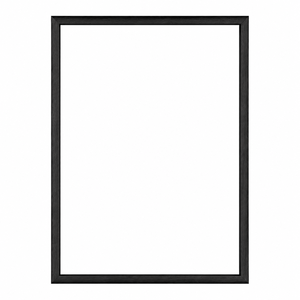 Cadre photo en bois de chêne premium noir, forme en L, bord étroit, avec tailles, couleurs et finitions personnalisées pour les solutions d'affichage d'art - Product Image 5