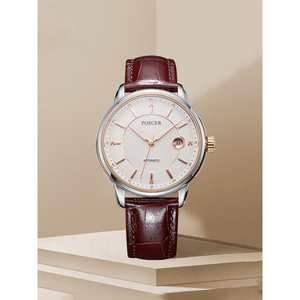 Montre mécanique pour homme de haute qualité RTS, design chronographe simple avec verre saphir en acier bombé, calendrier, usage quotidien - Product Image 3