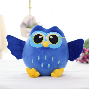 Búho de peluche de Color azul gris marrón Juguete de peluche de alta calidad Yangzhou Oem <span class=keywords><strong>10</strong></span> cm Felpa personalizada - Product Image 1