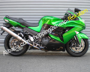 ZZ-R1400สำหรับ Kawasaki Ninja ZX-14R ZX14R ZX 14R 2012 2013 2014 2015สีเขียวสีดำตัวถังรถรถจักรยานยนต์ชุด