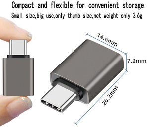 <b>USB</b> <b>C</b> to <b>USB</b> 3.0 <b>Adapter</b> Type <b>C</b> Male to <b>USB</b> a Female OTG Converter High Speed Data Transfer <b>Adapter</b> for Laptop Phone MacBook - Product Image 3