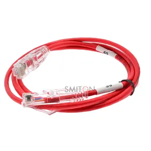 Câble mince de réseau de couleur bleue rouge Câble RJ45 UTP Câble de réseau Cat6a Cat6