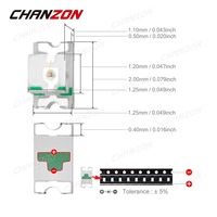0805 / 2012 SMD Kit pemancaran cahaya LED manik-manik lampu Chip hangat putih merah hijau biru kuning oranye UV ungu merah muda mikro 3V SMT