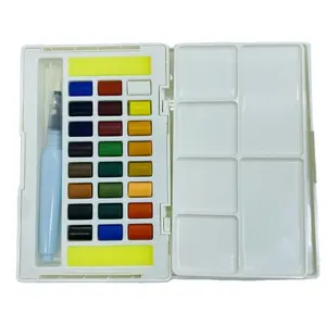 Buscando arte suprimentos portátil Aquarela Paint Kit-uma recarregável especial água escova canetas, esponja e aguarela Paleta