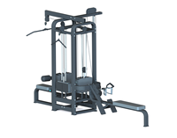Appareil de musculation professionnel robuste à 4 stations, type Jungle Gym, avec pile de poids de 340 kg