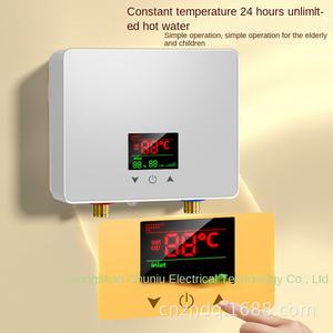 <span class=keywords><strong>Douche</strong></span> murale à chauffage instantané, petite cuisine, chauffage rapide, température constante, télécommande, sans eau - Product Image 2