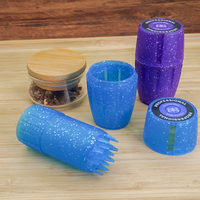Broyeur à herbes portable en plastique à 3 couches avec logo personnalisé et pot de rangement pour accessoires de fumeurs – Nouvelle arrivée, faible MOQ, vente en gros