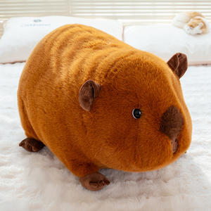 คู่หูที่ให้ความสบายกับสัตว์ยัดนุ่นนุ่มพิเศษสำหรับสัตว์เลี้ยงในฟาร์มสัตว์ขนาด25ซม. มี2สีหนูตะเภานอนเหมือนจริง - Product Image 3