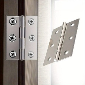 Charnière plate en acier inoxydable à ouverture discrète pour armoire, charnière plate dissimulée pour porte de meuble de salle de bain, chambre, hôtel, hôpital - Product Image 1