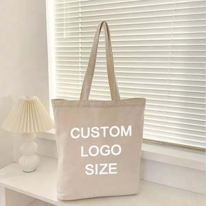 Sac fourre-tout d'épicerie en toile de coton biologique écologique avec logo personnalisable-taille et couleur recyclable promotionnel - Product Image 1