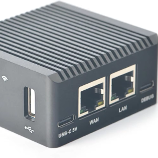 NanoPi R2S Open Source Mini Router with Dual-Gbps Ethernet Ports NAS Smart Home Gateway, Bundle with CNC Metal Case