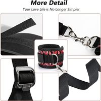 Sexe Bondage Contraintes En Cuir Poignet Cuisse BDSM Ensemble avec Sexe Oreiller Position Coussin Triangle Gonflable Rampe pour Couples