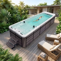 Grande baignoire à bulles pour bain d'extérieur, baignoire de luxe pour massage, tourbillon, spa, grande