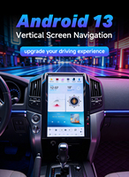 Unit Head Android Kamera 360 Derajat Layar QLED 16 Inci Sistem Navigasi Mobil Dengan DSP untuk Toyota Land Cruiser LC200 2008-2015