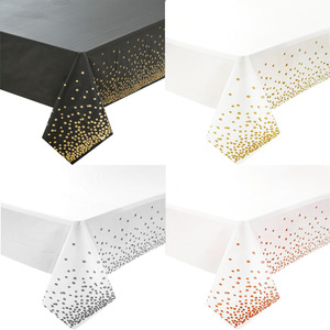 Mantel Desechable para Fiestas - Cubierta de Plástico Grueso con Diseño de Puntos para Decoración de Bodas, Cumpleaños y Festividades, Mantel al por Mayor - Product Image 1