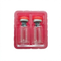 Plateau d'emballage jetable en PVC transparent et écologique de 3 millilitres pour petits flacons, idéal pour l'emballage de peptides