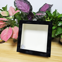 Boîtes à bijoux carrées 2 pièces avec couvercle supérieur et inférieur pour fenêtre Boîtes à fleurs en velours blanc Boîte vide pour fleuristes
