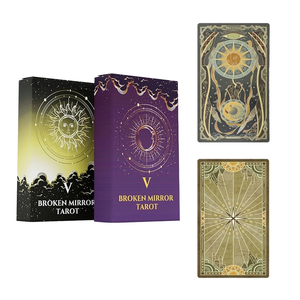 Baraja de <span class=keywords><strong>Tarot</strong></span> de espejo roto quinta edición versión simplificada, tarjeta de estilo pintado de cristal de iglesia. - Product Image 4